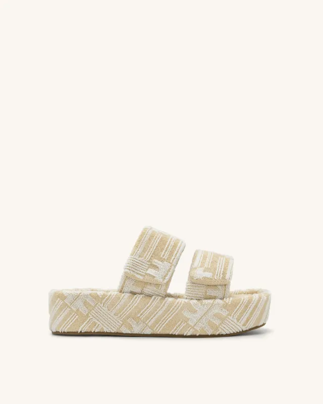 Lexi Terry Slide Sandal - OatMilk sold by JW PEI