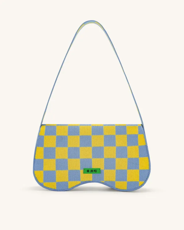 Becci Knitted Shoulder Bag -  Ice & Yellow sold by JW PEI