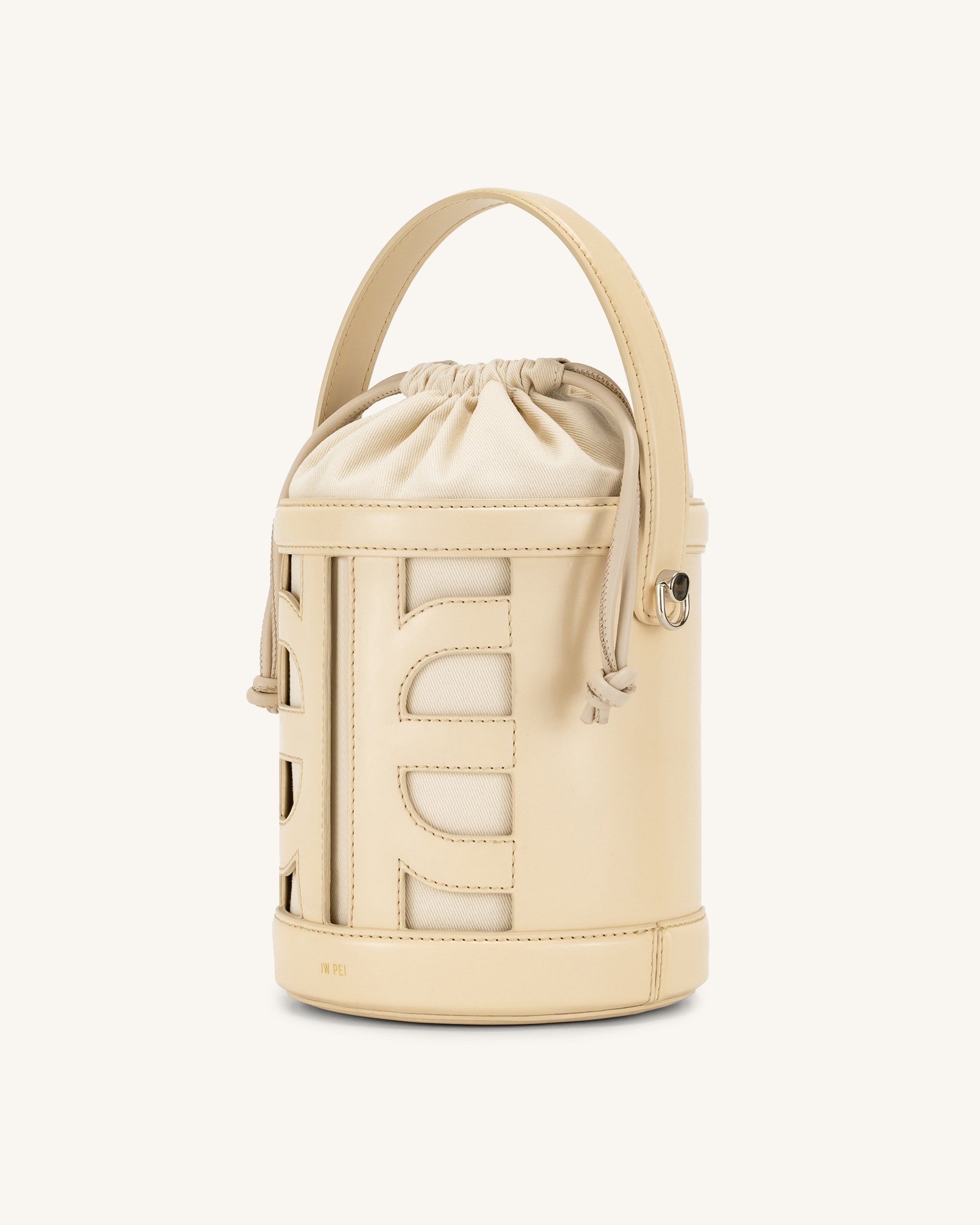 FEI Leather Cutout Bucket Bag - Beige sold by JW PEI product image thumbnail 3