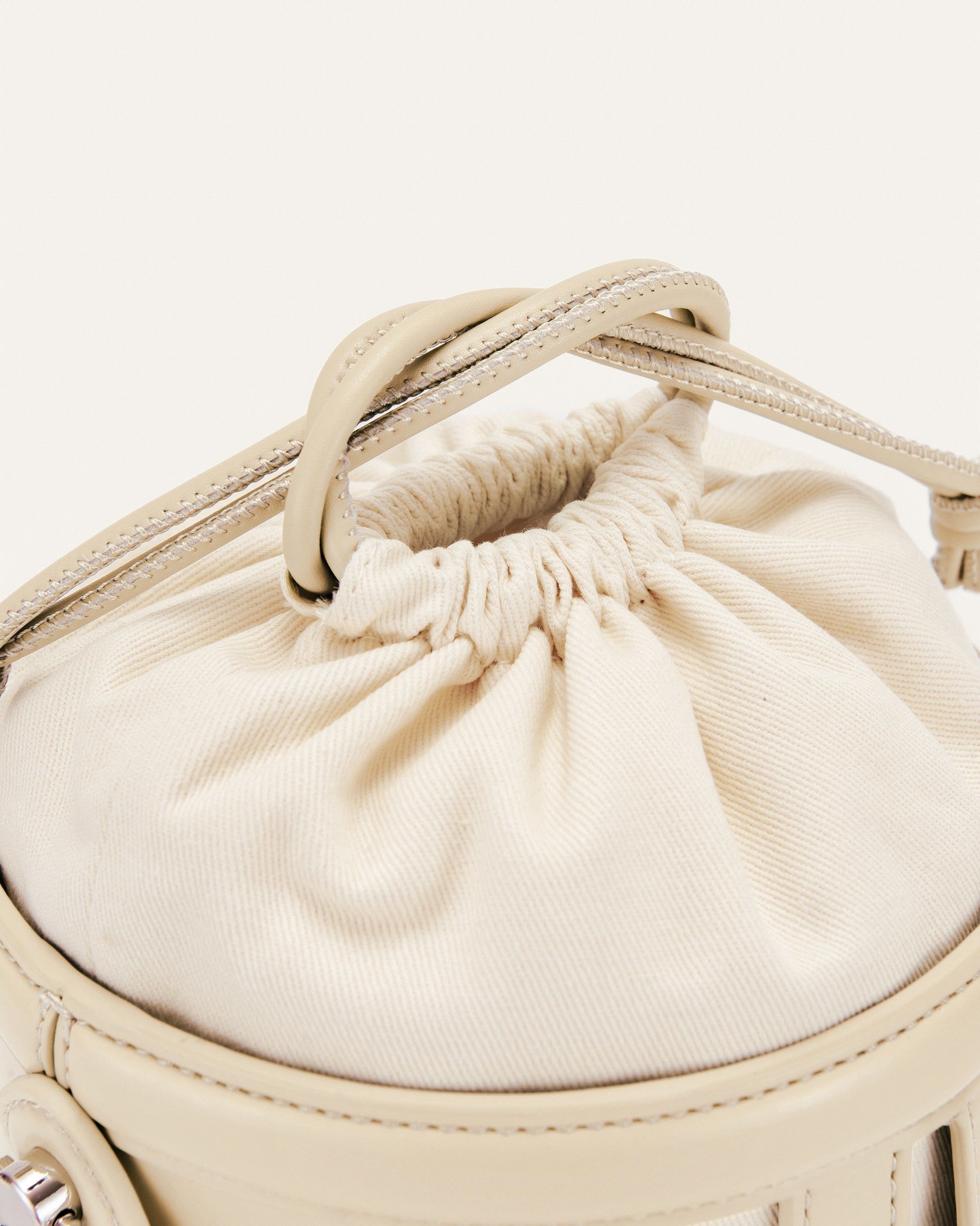 FEI Leather Cutout Bucket Bag - Beige sold by JW PEI product image thumbnail 7