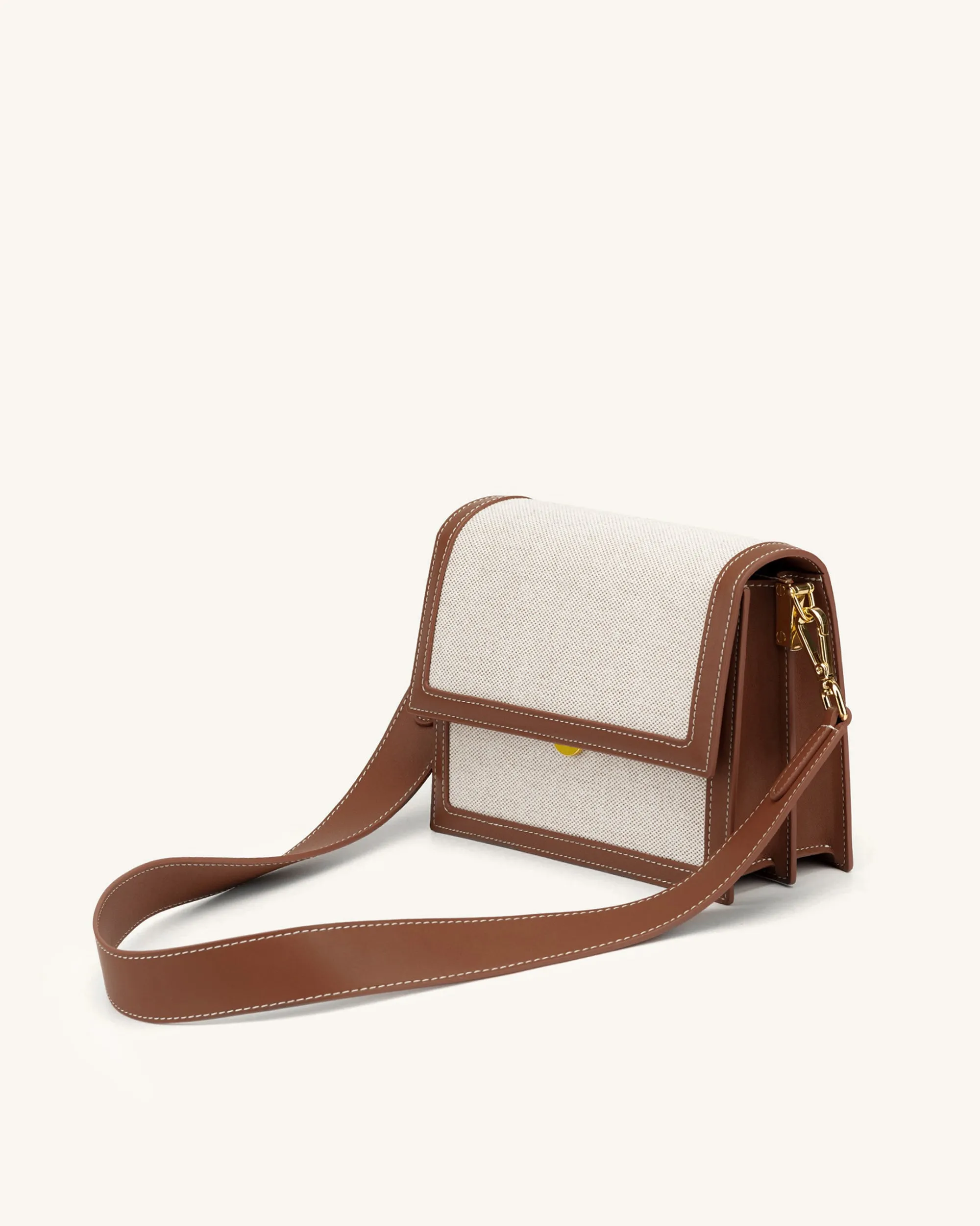 Mini Flap Crossbody - Beige Canvas sold by JW PEI