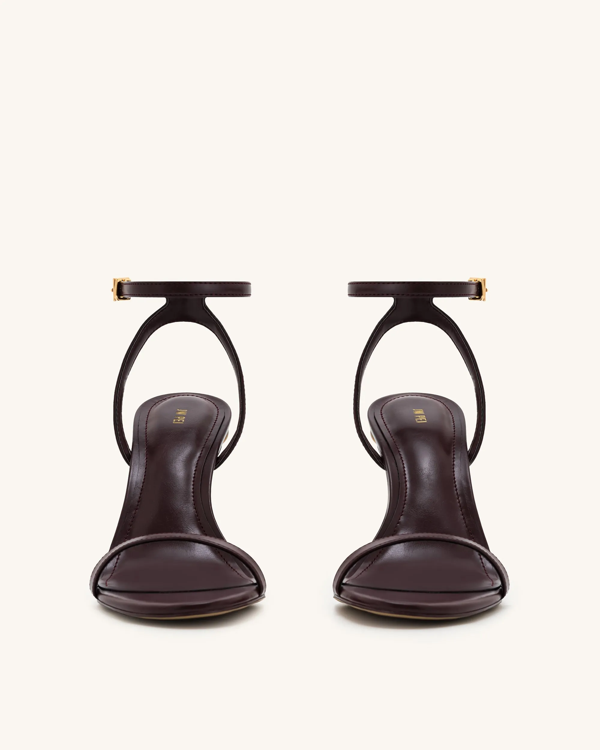 Alivia Gold Metal Heel Sandals - Claret Red sold by JW PEI product image thumbnail 2