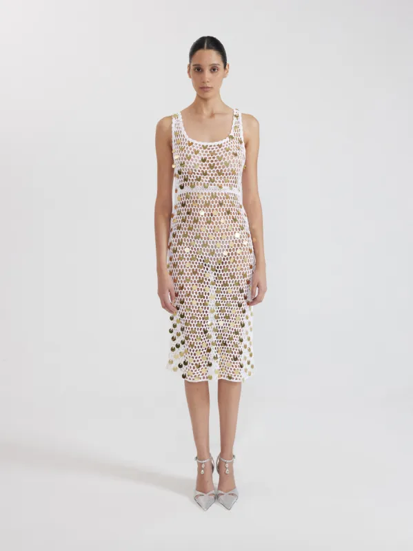 Gold Sequin Mini Dress - Gold sold by JW PEI