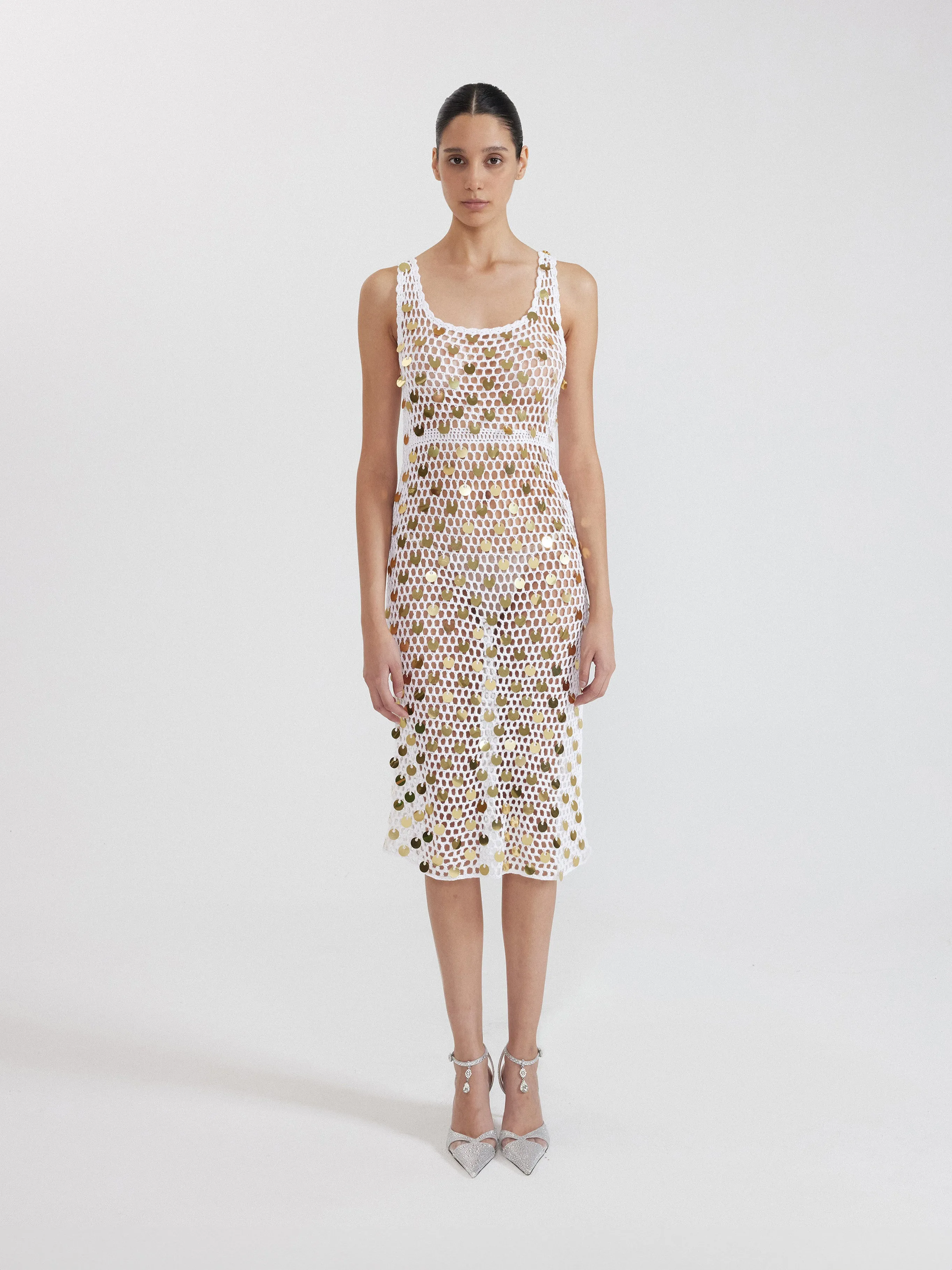 Gold Sequin Mini Dress - Gold sold by JW PEI