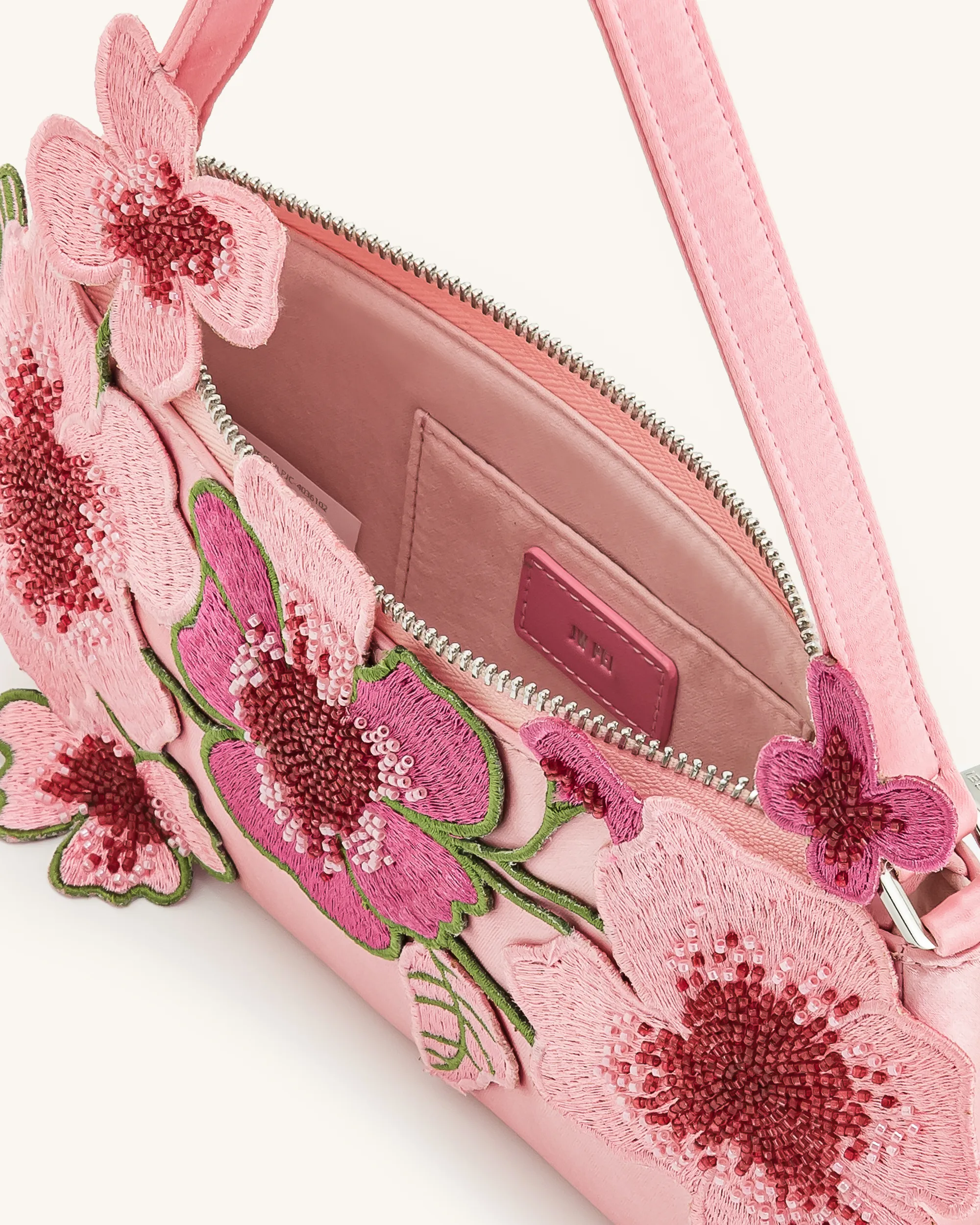Leona Bead Embellished Shoulder Bag - Pink sold by JW PEI product image thumbnail 4