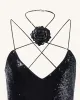 Heisey Black Sequinned Rosette Maxi Dress - Black sold by JW PEI
