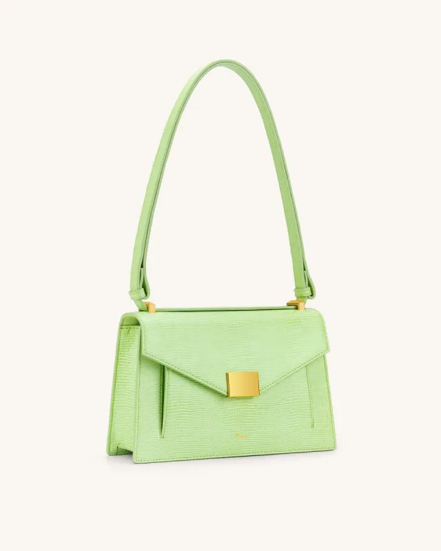 Lilian Bag - Lime Green Lizard sold by JW PEI