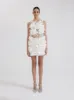 Floral Feather Mini Dress - White sold by JW PEI