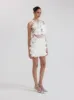 Floral Feather Mini Dress - White sold by JW PEI