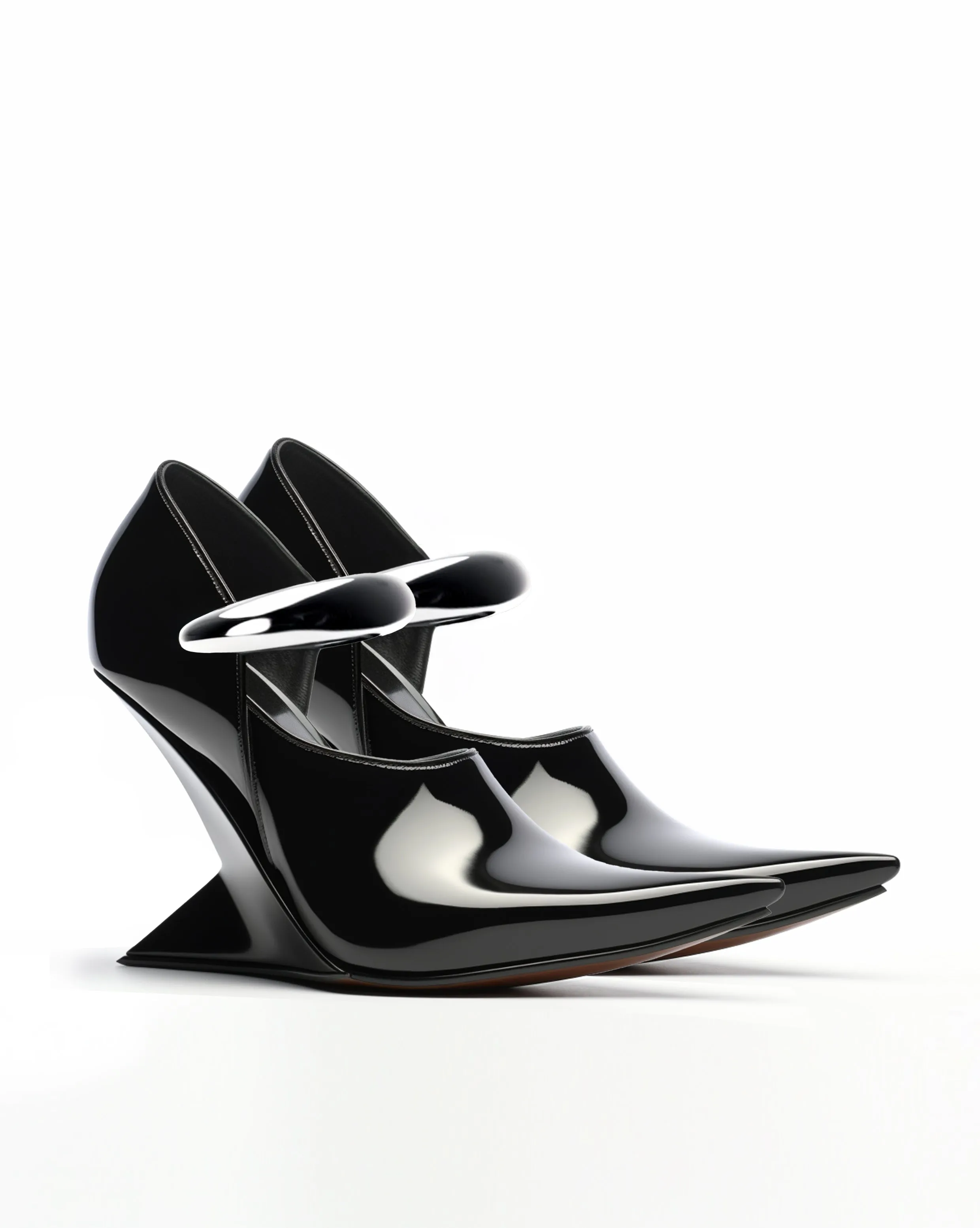 Onyx Patent Pumps - Black sold by JW PEI