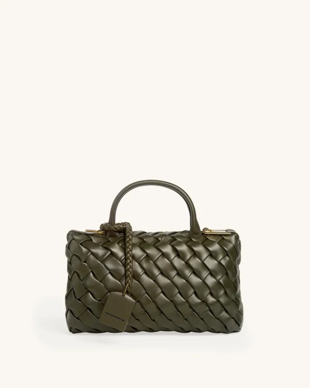 Sophie Woven Handle Bag - Olive Green sold by JW PEI