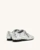 Kayla Weave Strap Flat Shoes - Silver sold by JW PEI