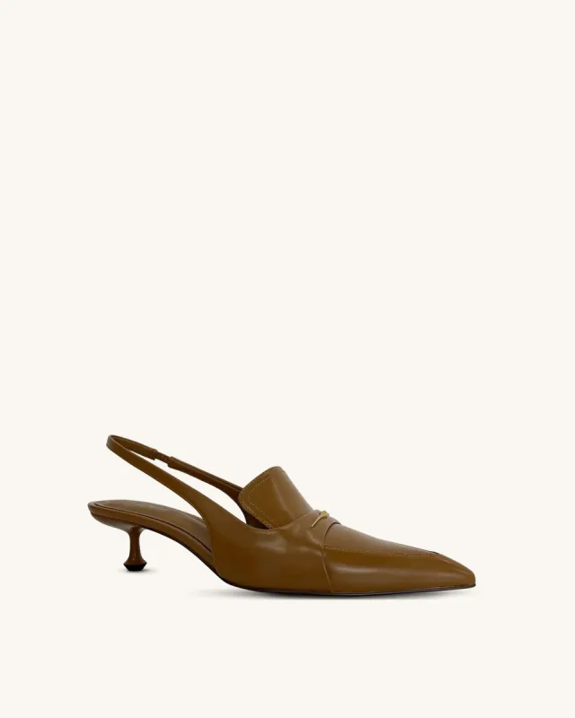 Carla Kitten Heel Pumps - Brown sold by JW PEI