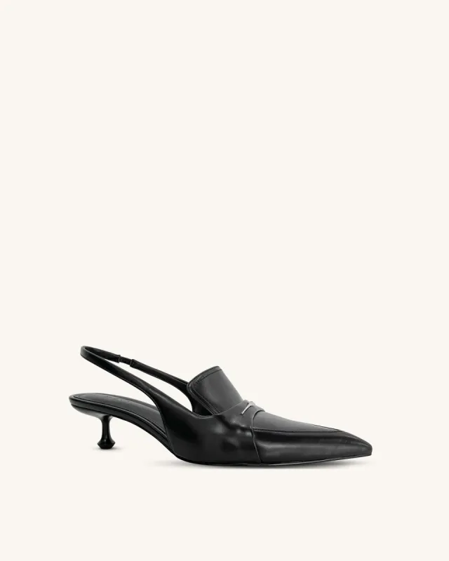 Carla Kitten Heel Pumps - Black sold by JW PEI