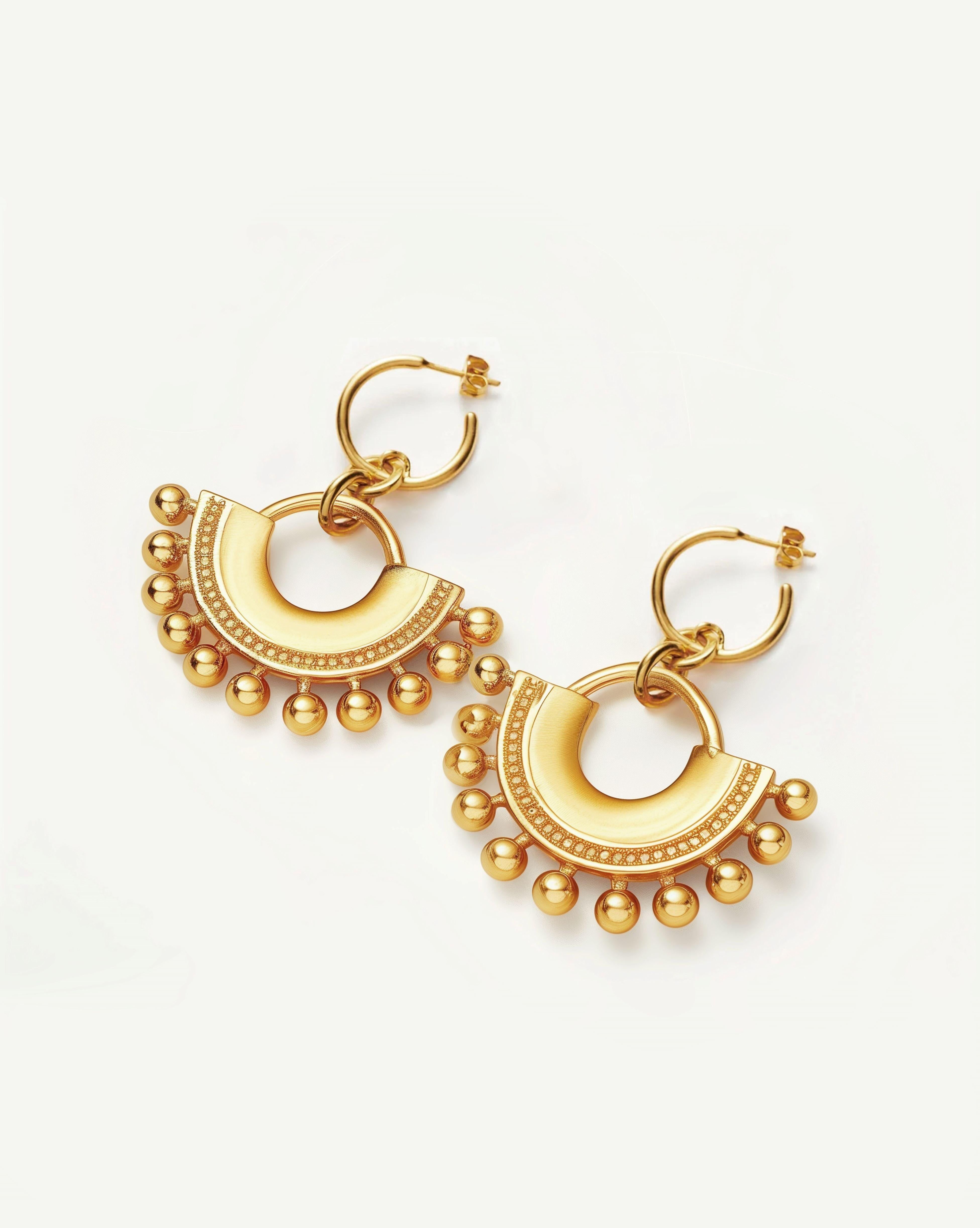 Chandelier Hoop Earrings - 18ct Gold Plated on Brass sold by JW PEI