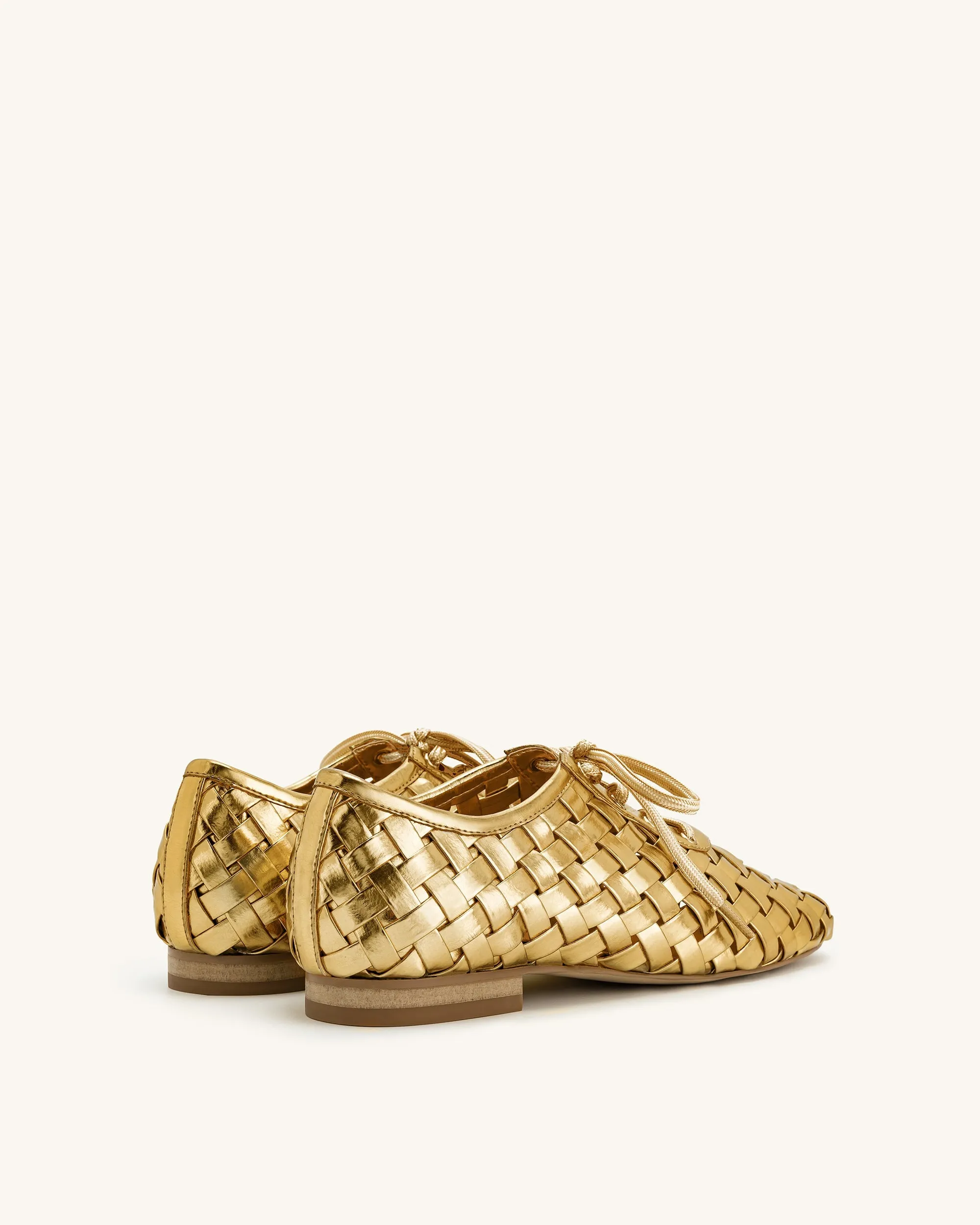 Kayla Weave Strap Flat Shoes - Gold sold by JW PEI product image thumbnail 3