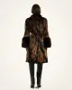 Olivia Long Faux Fur Coat - Brown sold by JW PEI