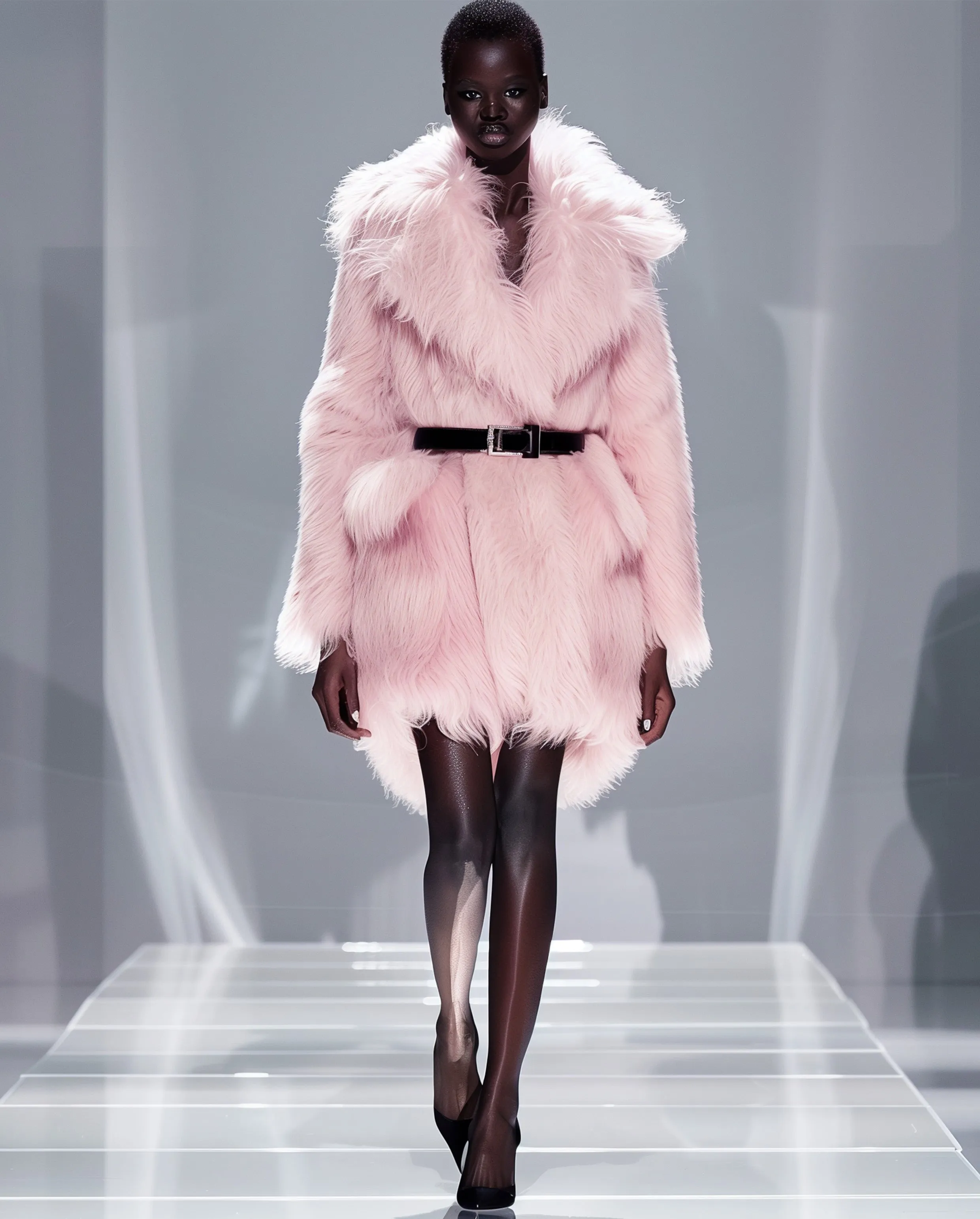 Sophie Faux Fur Coat - Pink sold by JW PEI