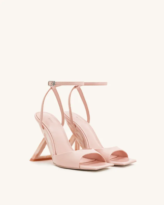 Hayden Triangle Wedge Sandals -  Pink Beige sold by JW PEI