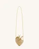 Maren Artificial Crystal Heart Shaped Bag - Gold sold by JW PEI
