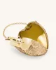 Maren Artificial Crystal Heart Shaped Bag - Gold sold by JW PEI
