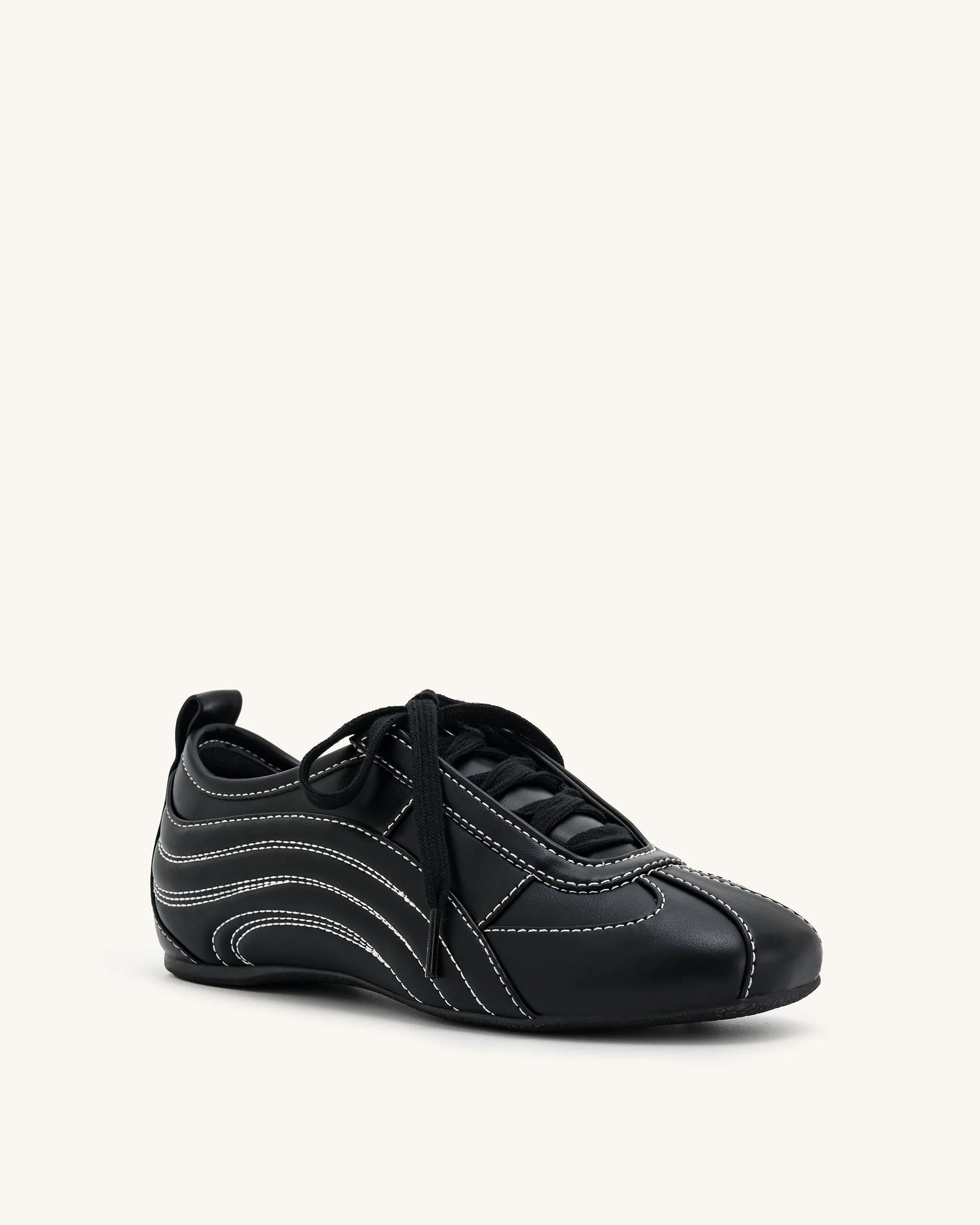 Ferne Streamlined Lustrous Sneakers - Black sold by JW PEI product image thumbnail 2