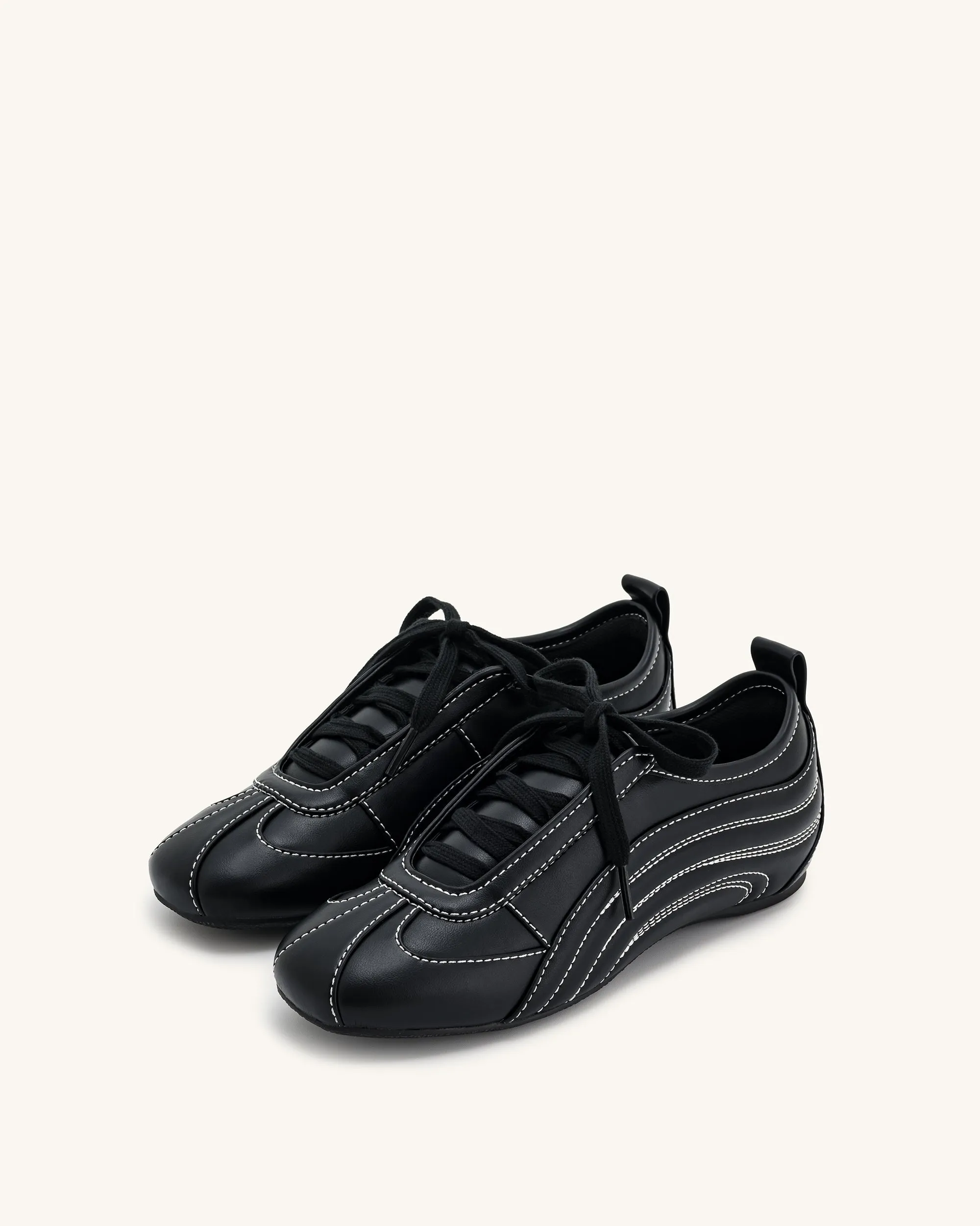 Ferne Streamlined Lustrous Sneakers - Black sold by JW PEI product image thumbnail 3