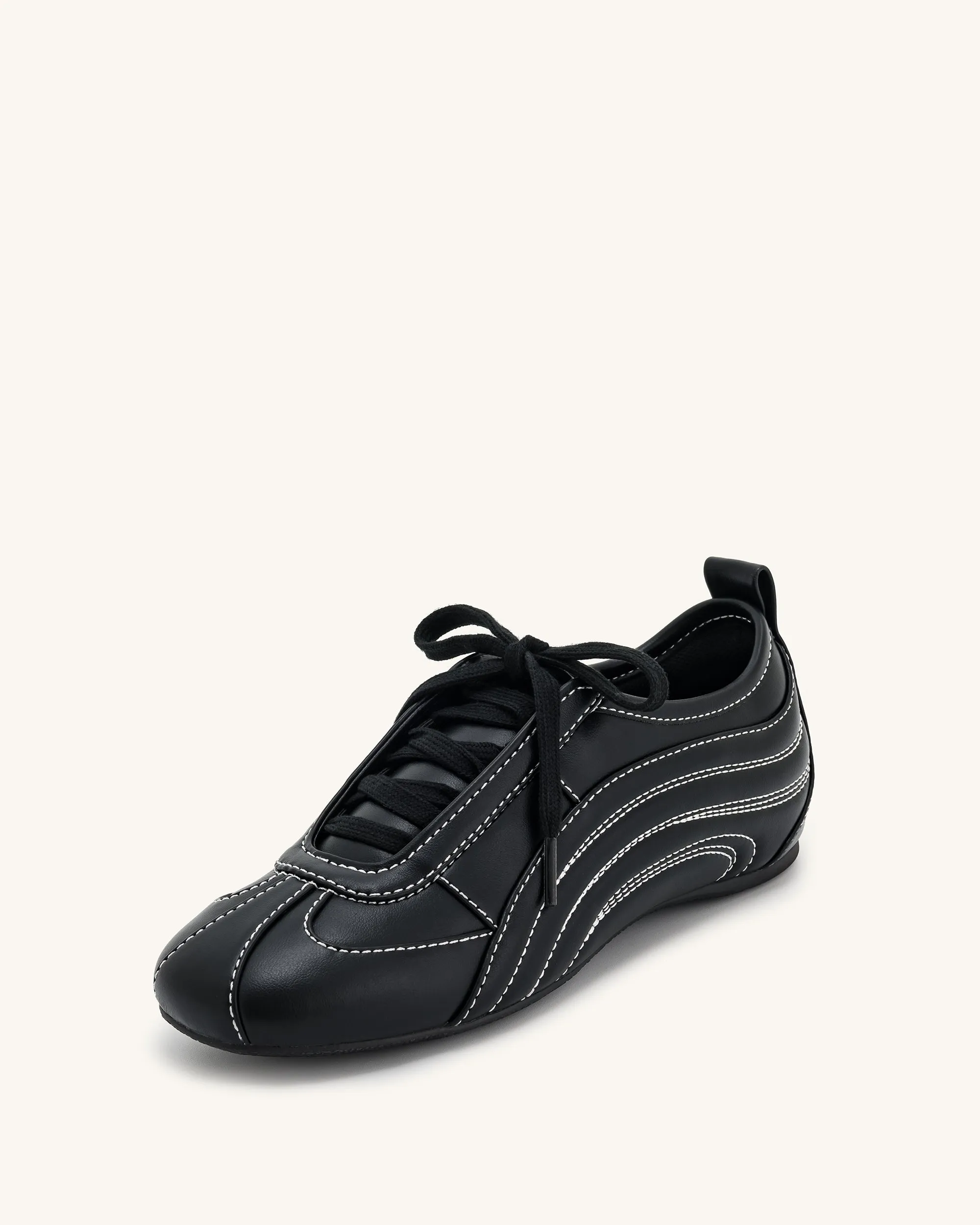 Ferne Streamlined Lustrous Sneakers - Black sold by JW PEI product image thumbnail 4