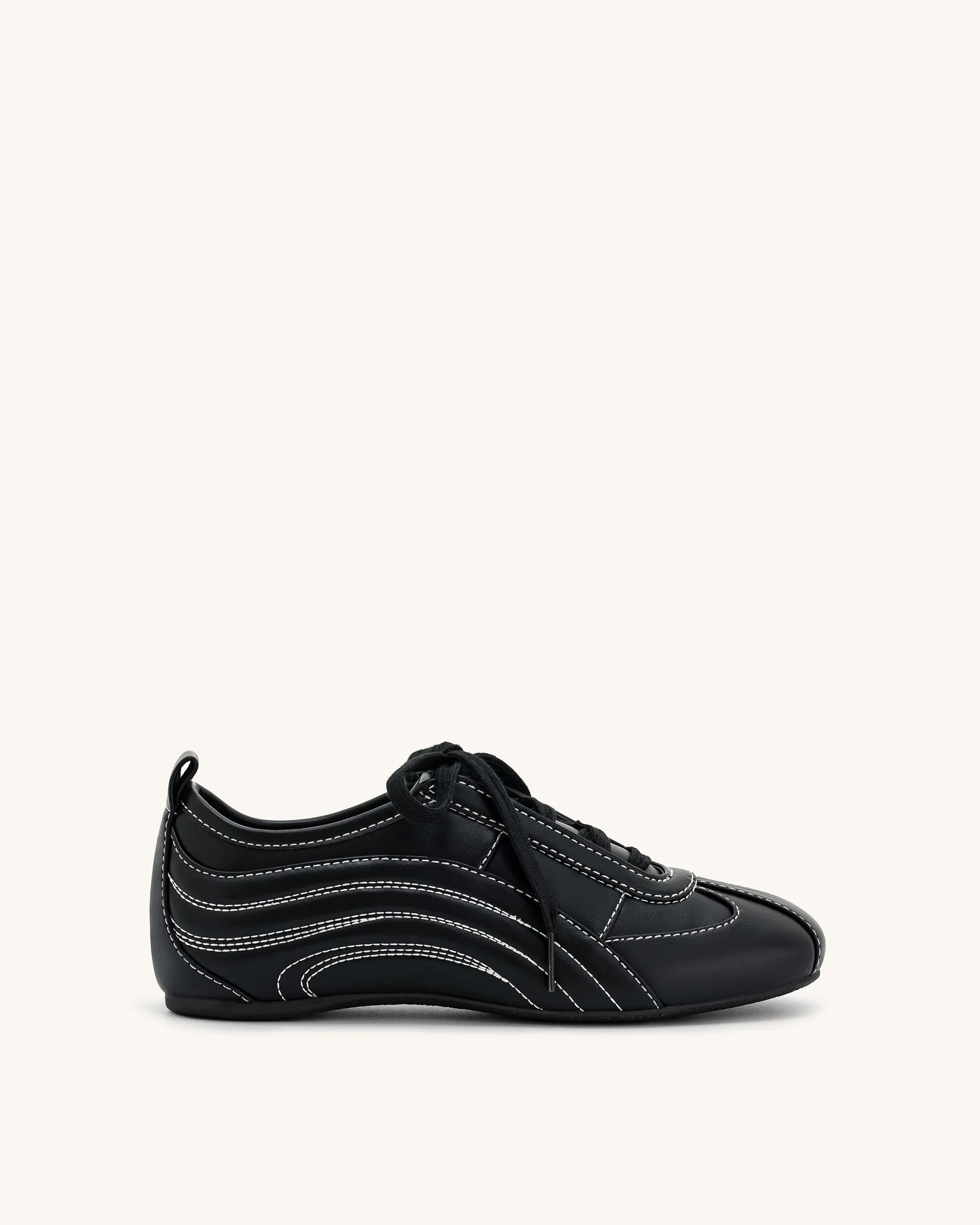 Ferne Streamlined Lustrous Sneakers - Black sold by JW PEI
