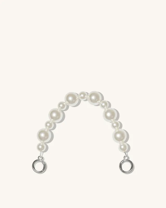 Anna Faux Pearl Chain - Silver sold by JW PEI