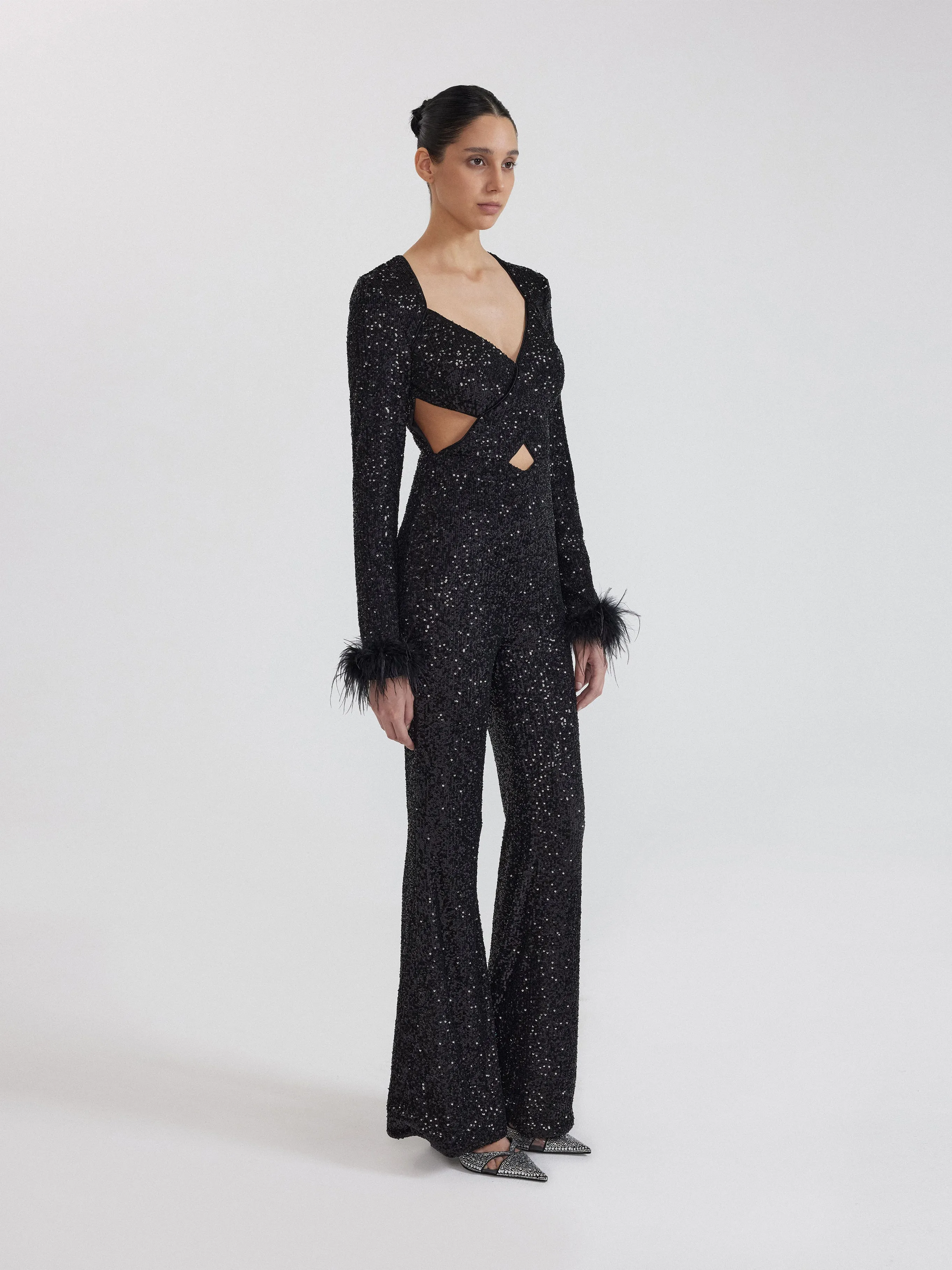 Black Sequin Jumpsuit - Black sold by JW PEI product image thumbnail 2