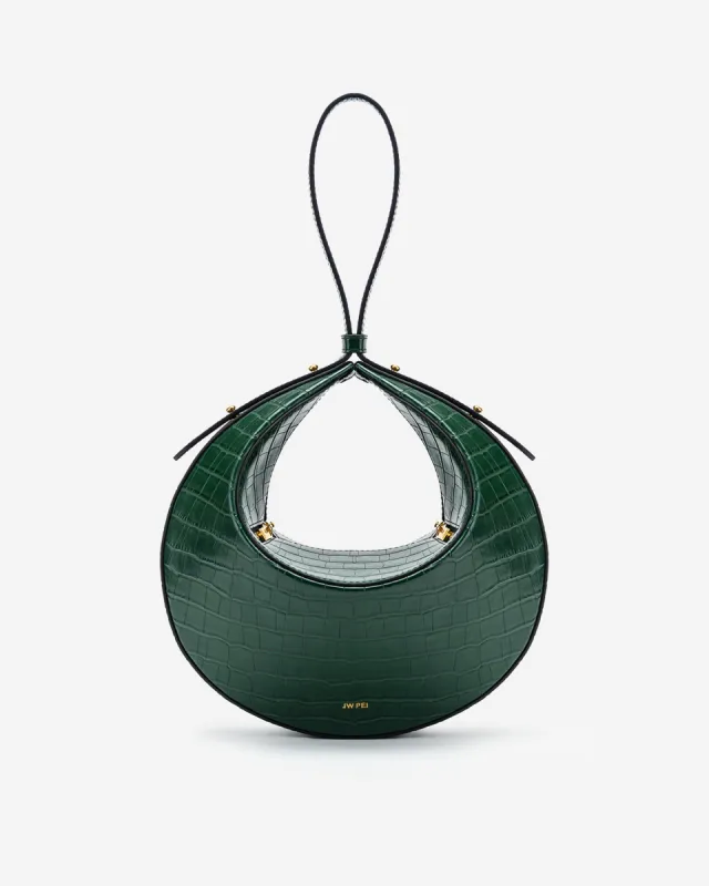 Rantan Bag - Dark Green Croc sold by JW PEI