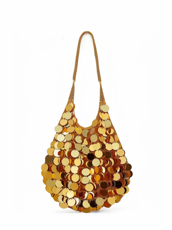 Sophia Gold Sequin Bag - Gold sold by JW PEI