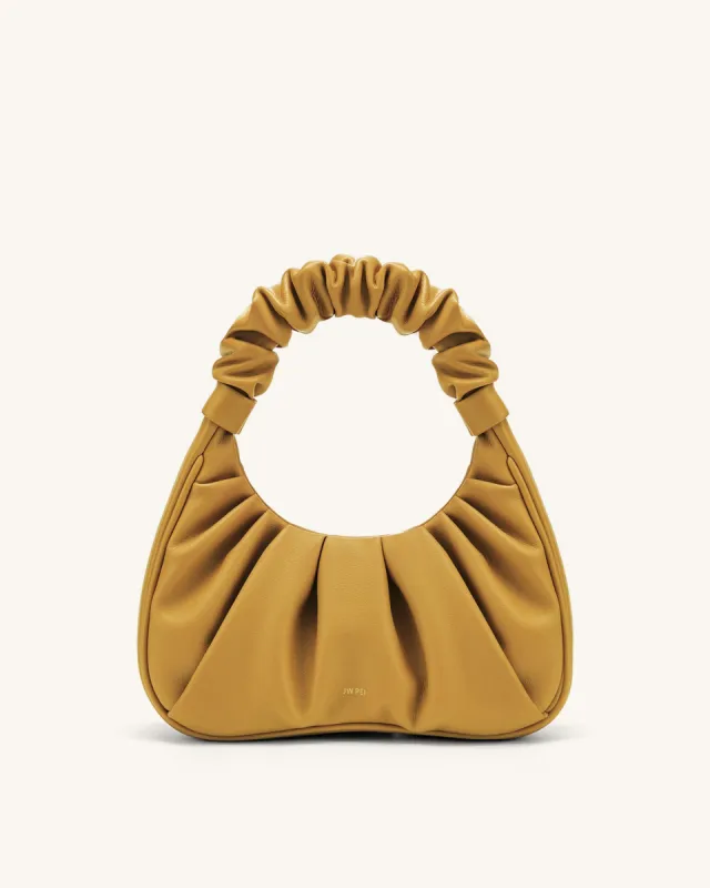 Gabbi Ruched Hobo Handbag - Beer sold by JW PEI