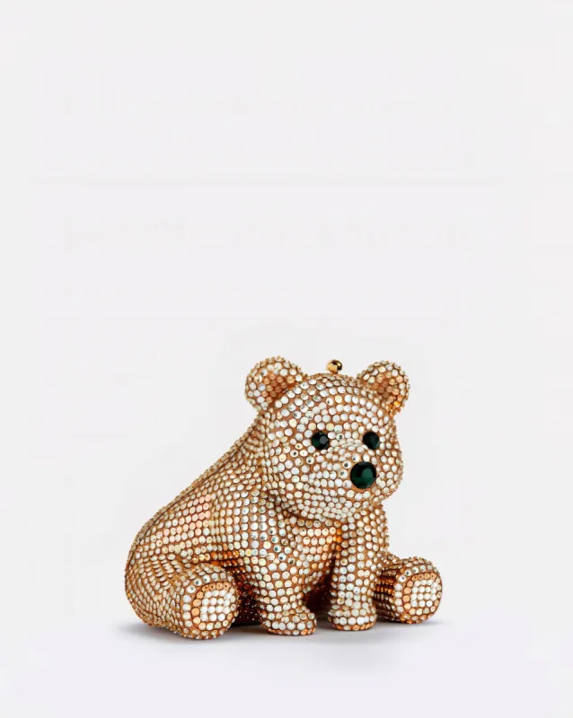 Bear Shape Faux Crystal Clutch - Gold sold by JW PEI