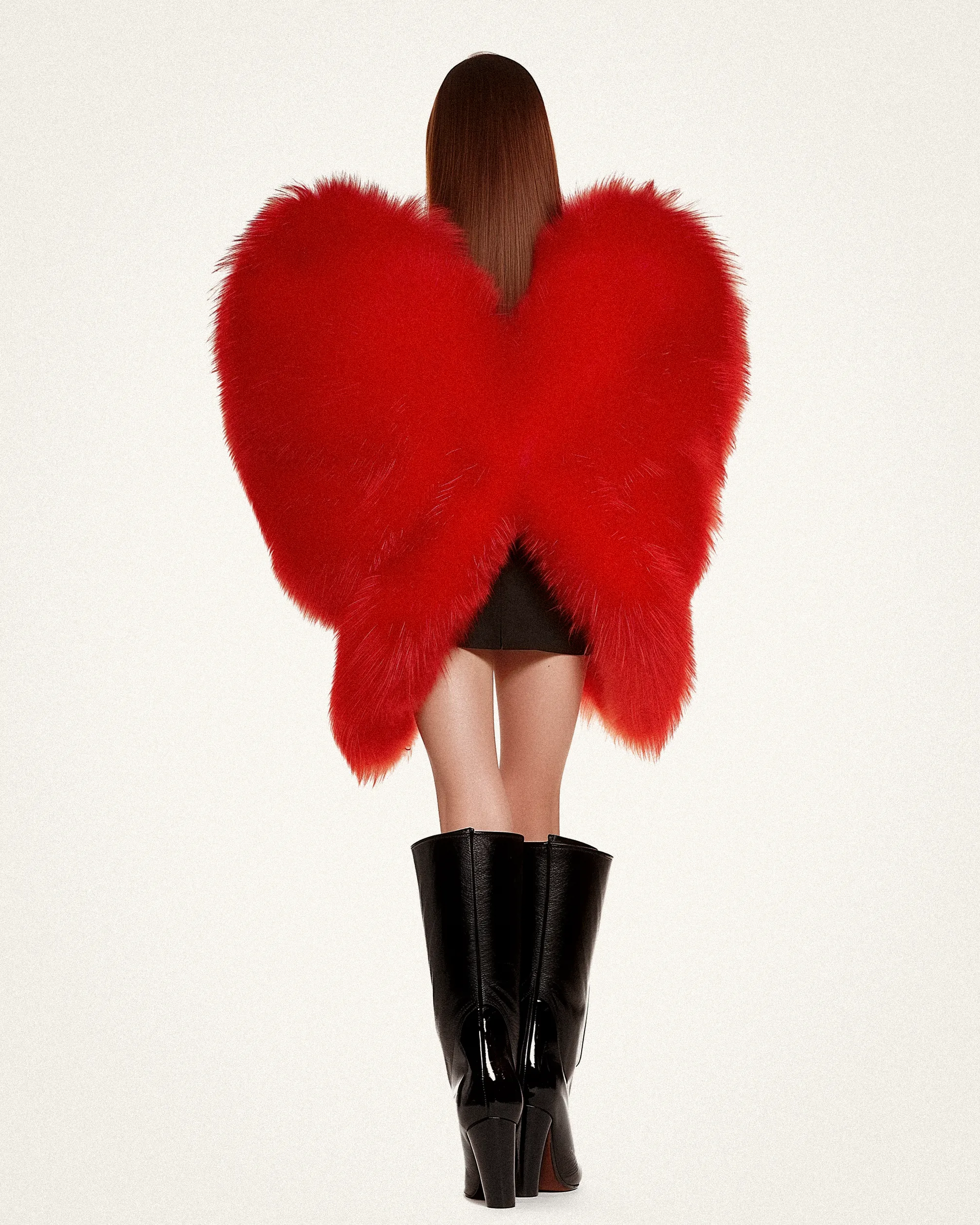 Isabella Heart Faux Fur Coat - Red sold by JW PEI product image thumbnail 2