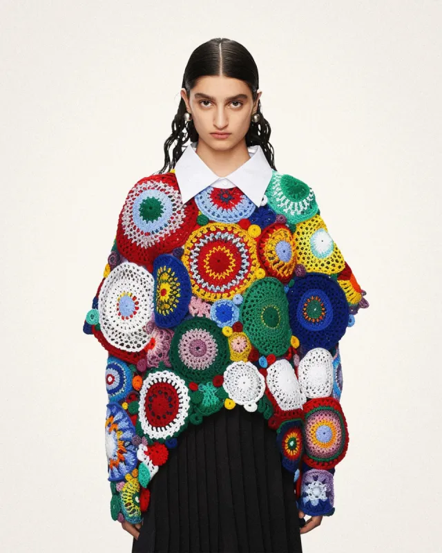 Glamorous Multi-color Circle Sweater - Multi-color sold by JW PEI