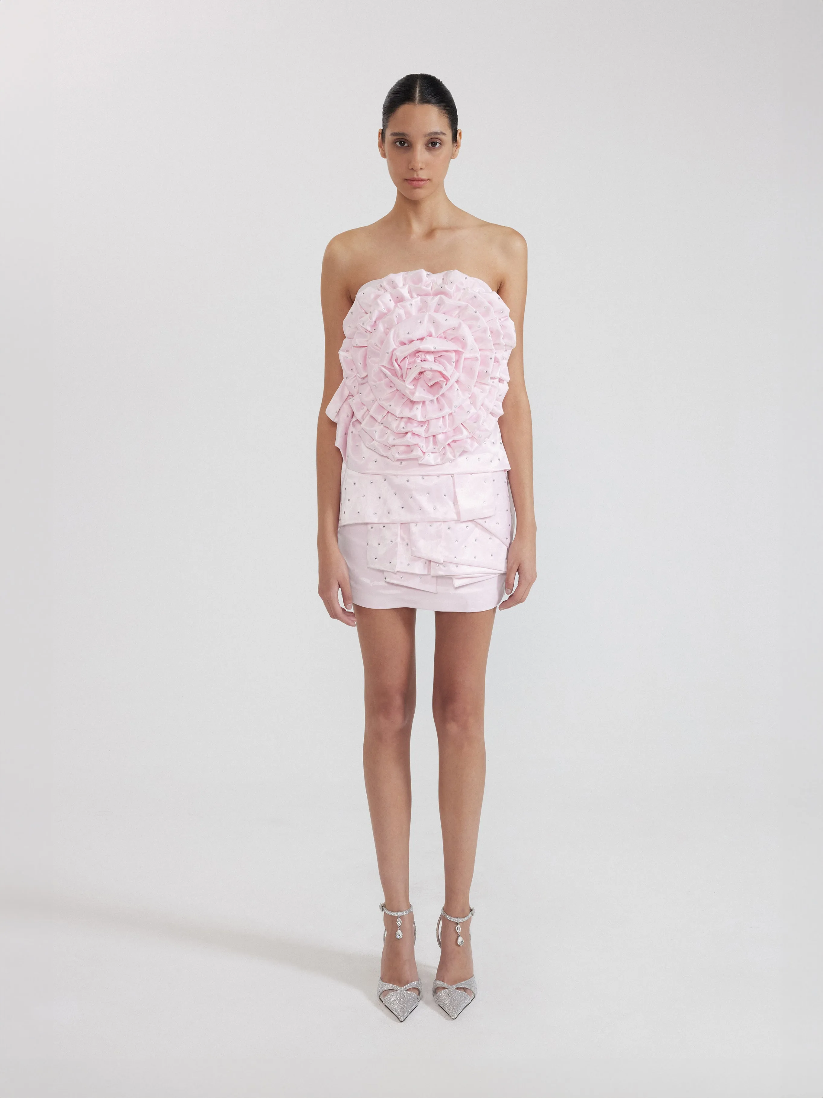 Rose Applique Mini Dress - Pink sold by JW PEI