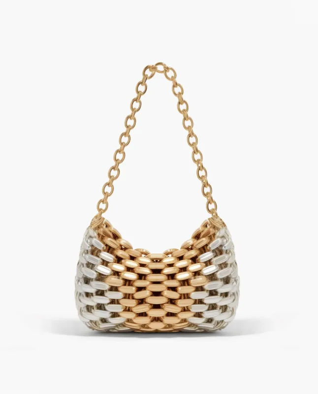 Gold and silver shoulder bag sold by JW PEI