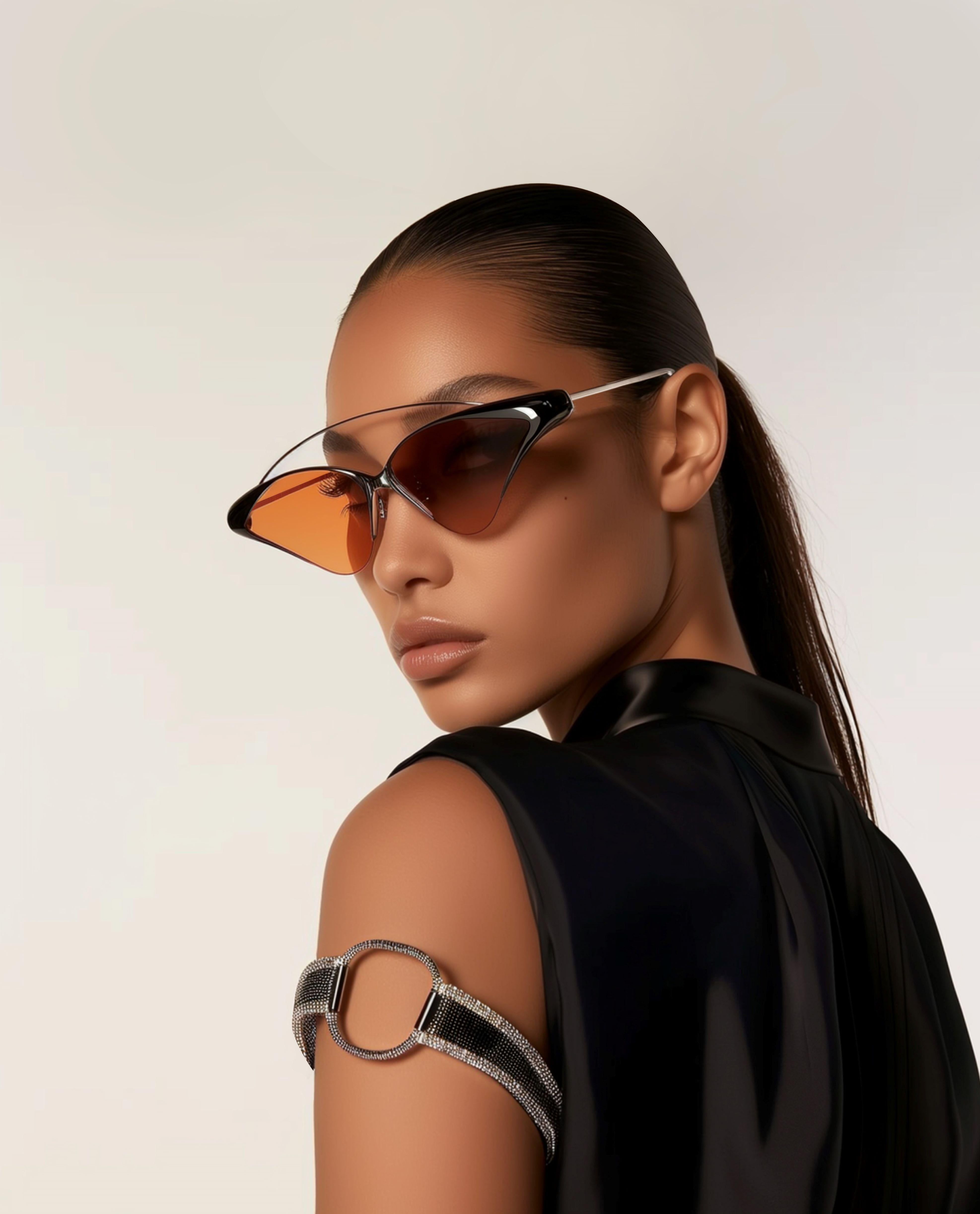 Triangular Sunglass - Black sold by JW PEI