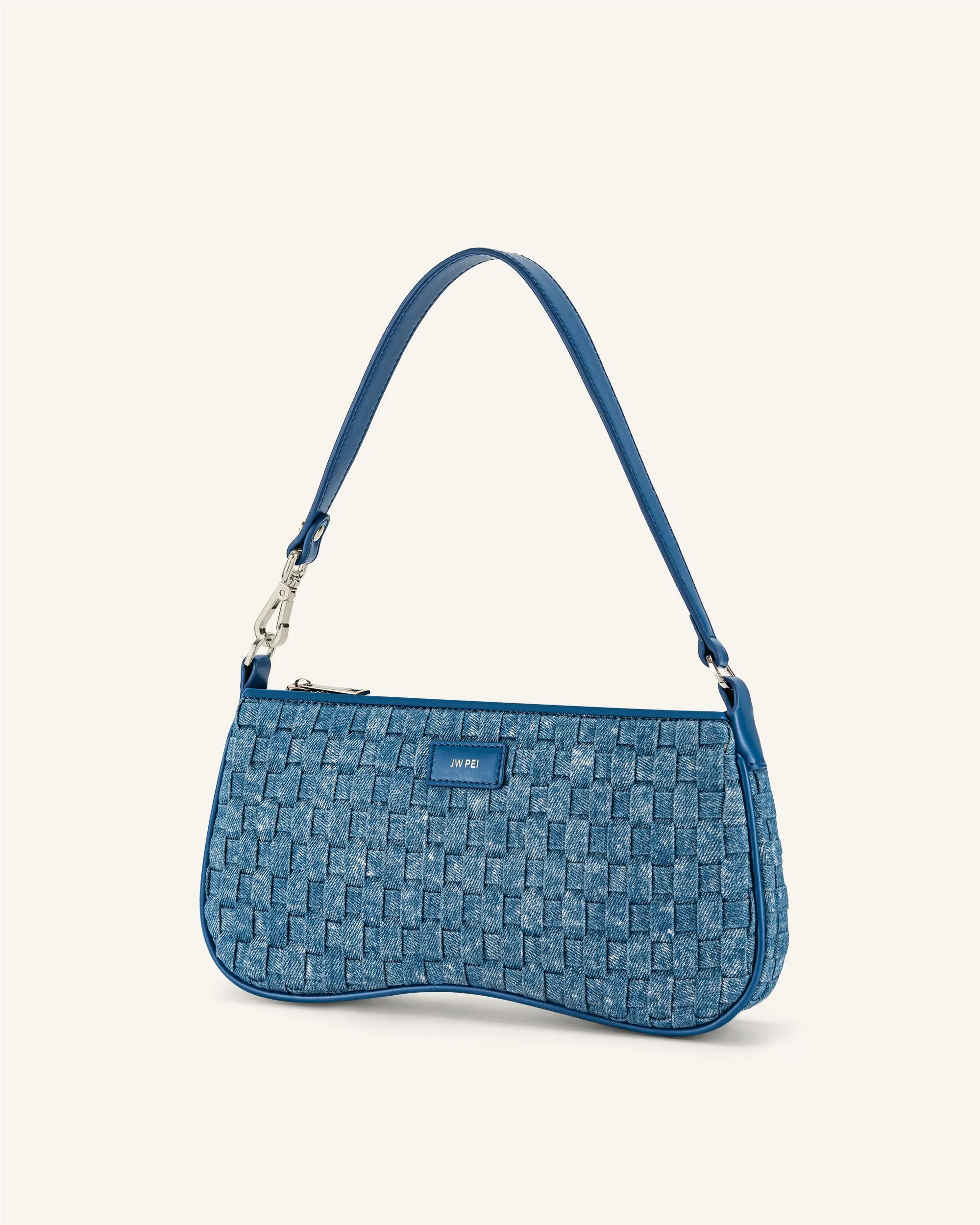 Eva Shoulder Handbag - Blue Denim Weave sold by JW PEI product image thumbnail 2