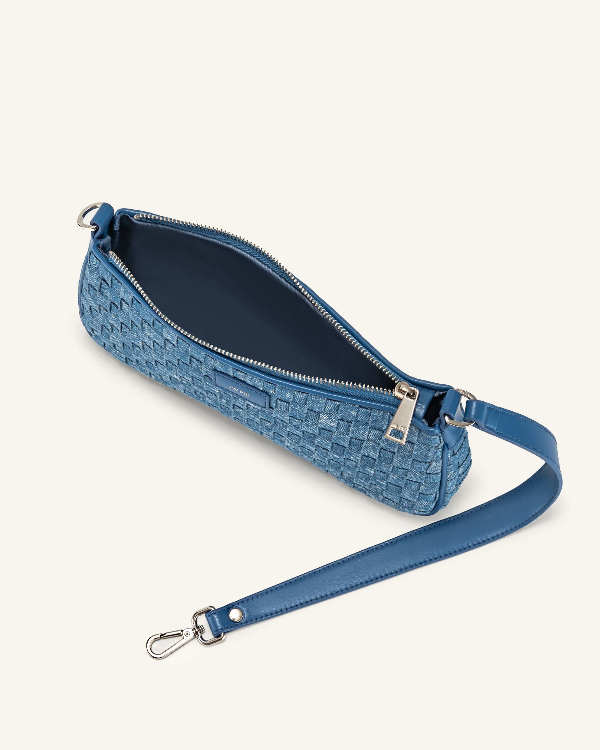 Eva Shoulder Handbag - Blue Denim Weave sold by JW PEI product image thumbnail 4