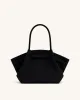 Hana Medium Faux Suede Tote Bag - Black sold by JW PEI
