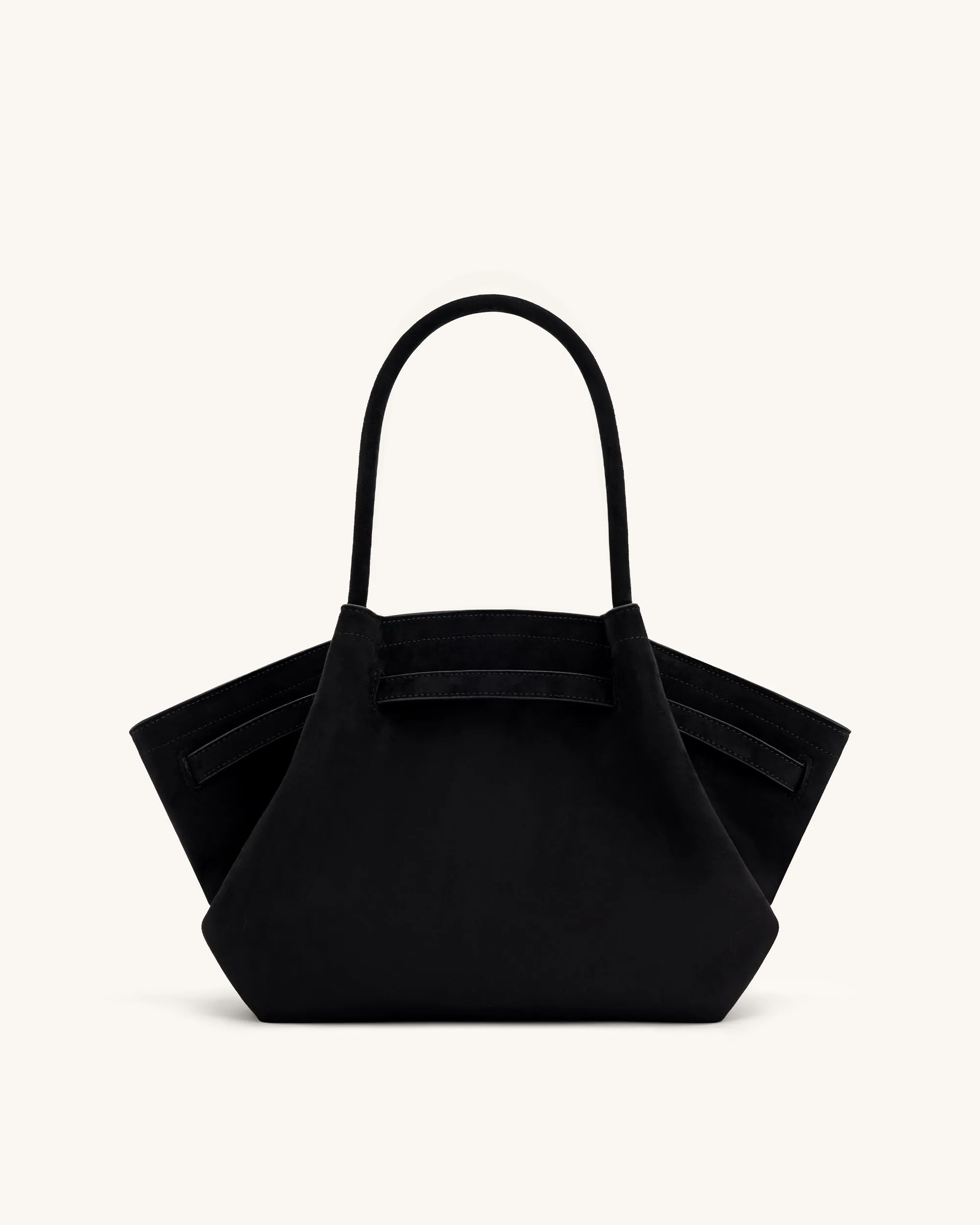 Hana Medium Faux Suede Tote Bag - Black sold by JW PEI product image thumbnail 4