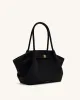 Hana Medium Faux Suede Tote Bag - Black sold by JW PEI