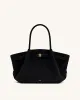 Hana Medium Faux Suede Tote Bag - Black sold by JW PEI