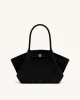 Hana Medium Faux Suede Tote Bag - Black sold by JW PEI
