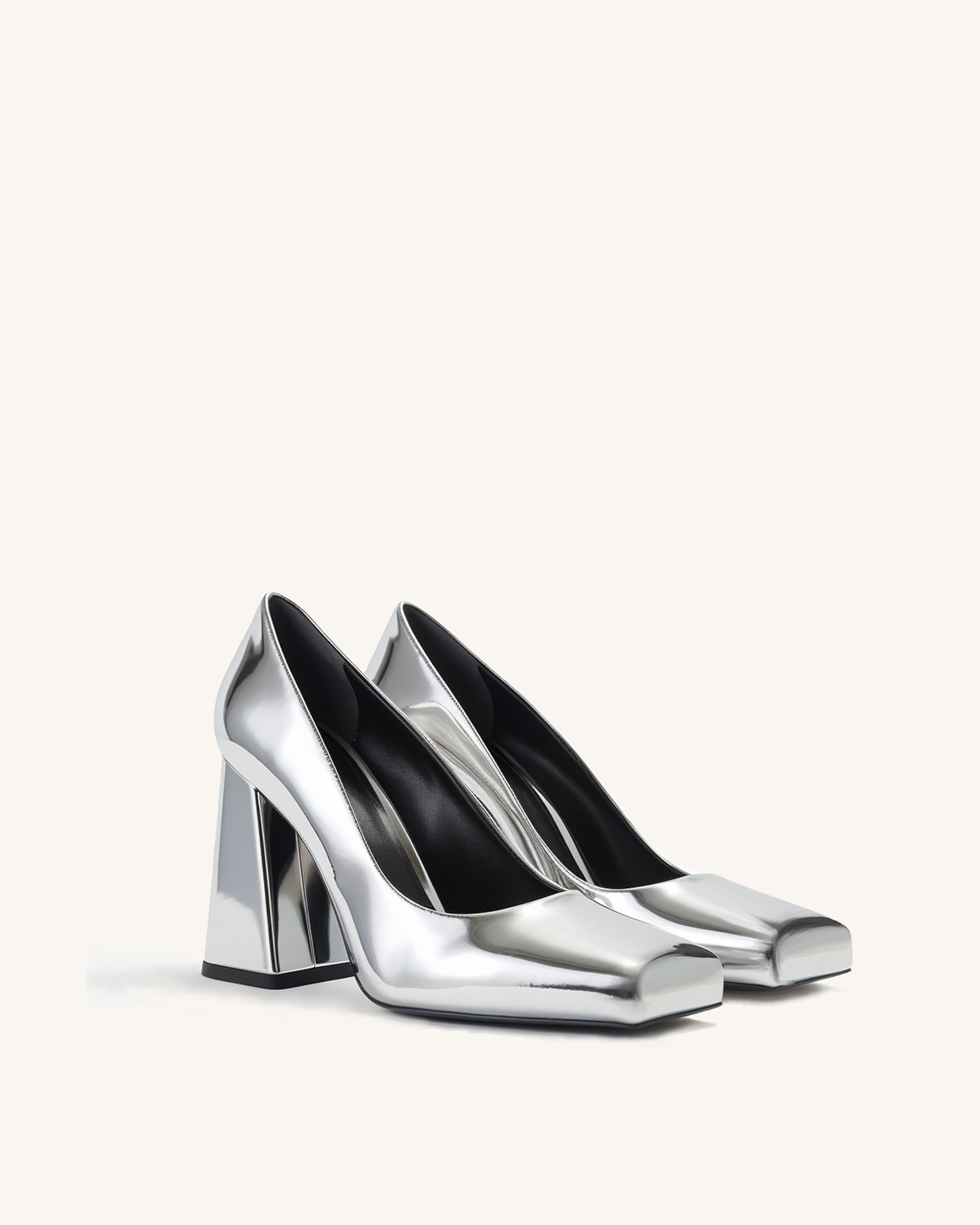Vina Metallic Square Pump - Silver sold by JW PEI