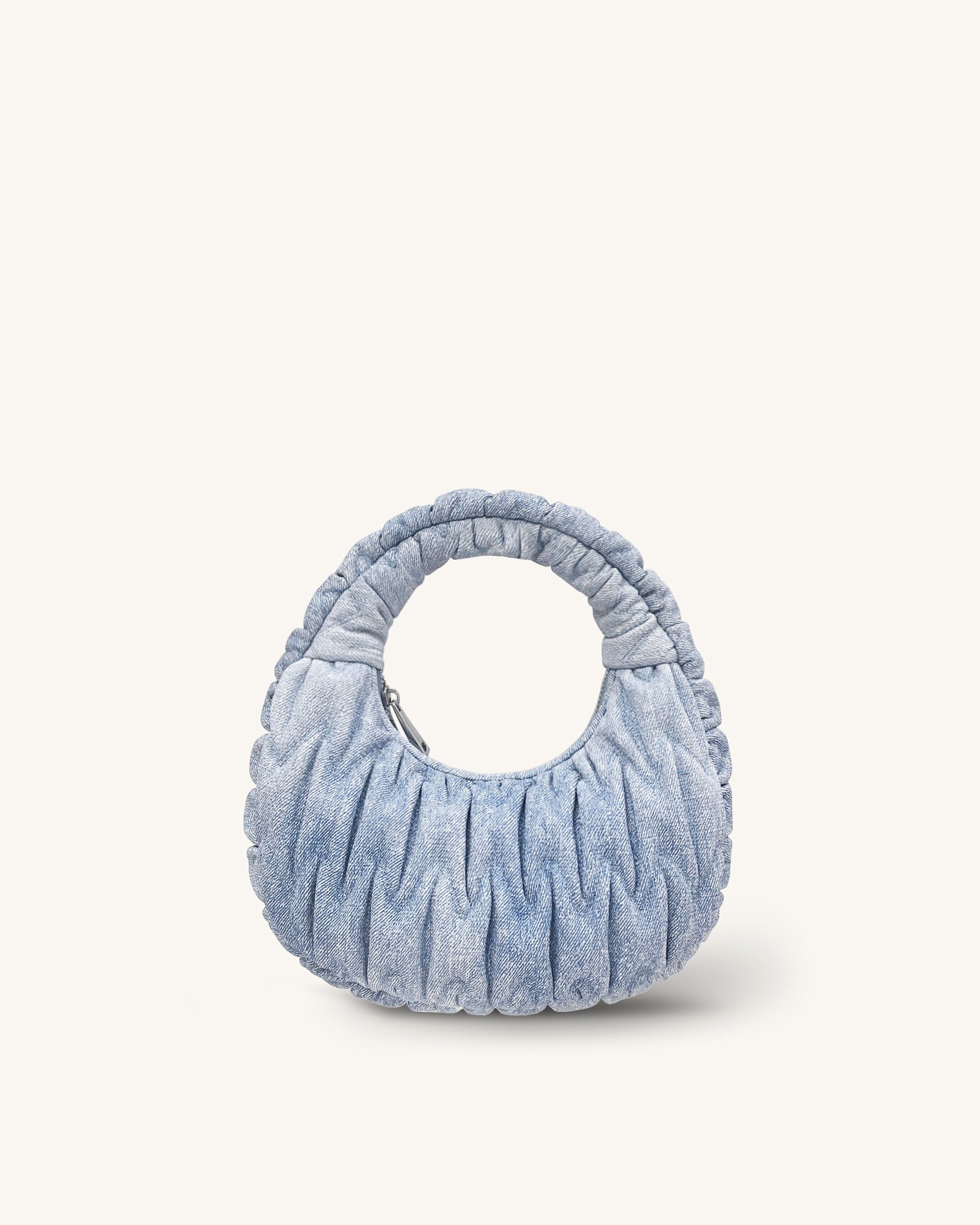 Julia Embroidery Handle Bag - Blue sold by JW PEI