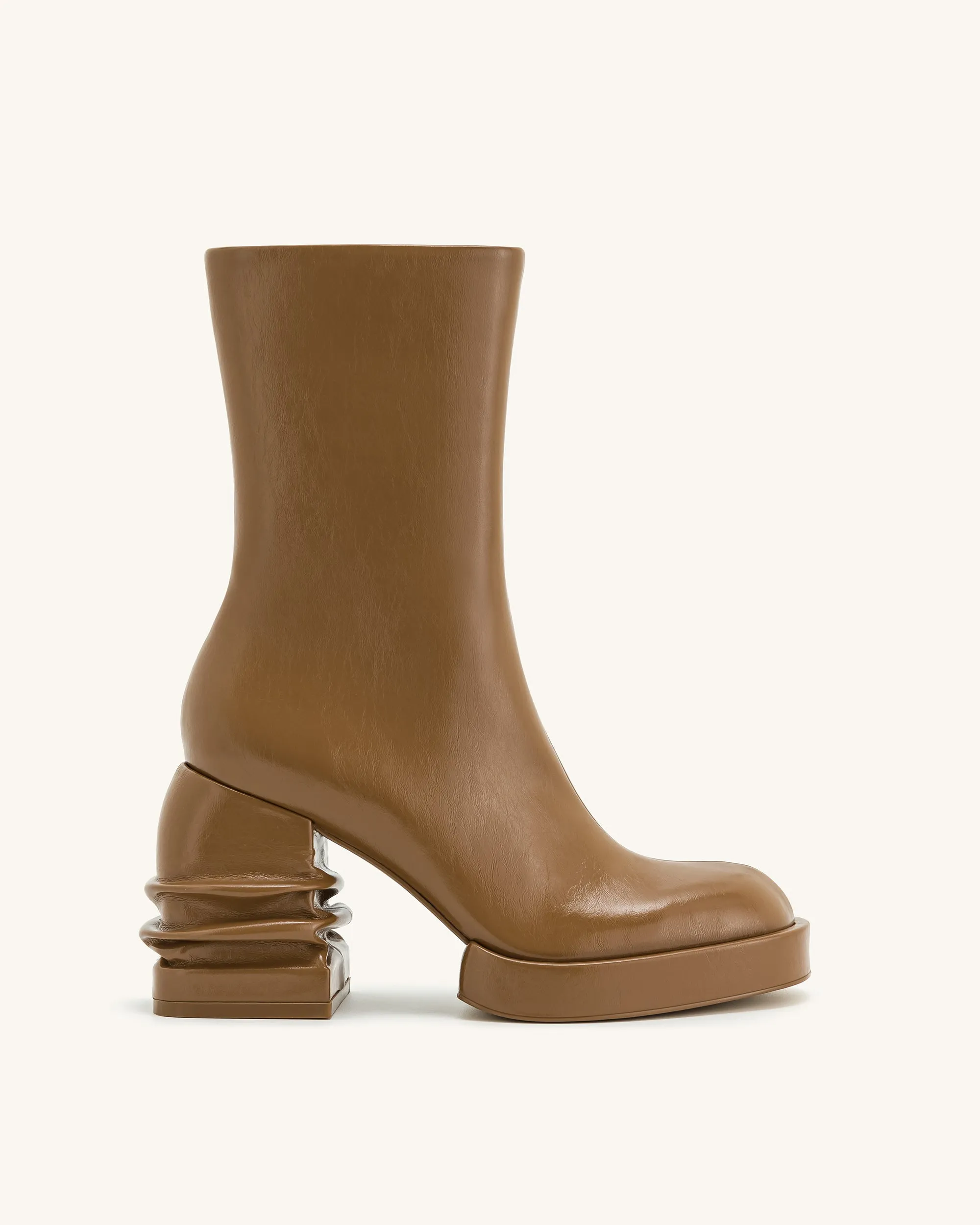 Saylor Round Toe Platform Ankle Boots - Brown sold by JW PEI